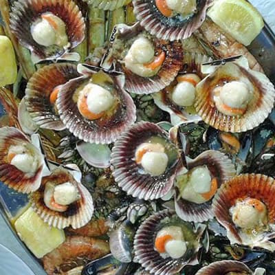 Platos del Restaurante Maruxía en Fisterra